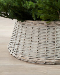 Werchristmas 70 Cm Grey Wicker Rattan Christmas Tree Collar - thumbnail 3