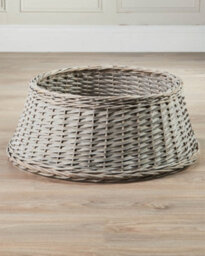 Werchristmas 70 Cm Grey Wicker Rattan Christmas Tree Collar - thumbnail 5