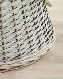 Werchristmas 70 Cm Grey Wicker Rattan Christmas Tree Collar - thumbnail 4