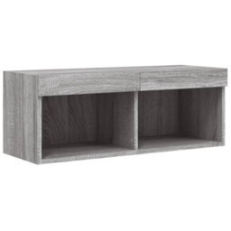 Walplus Tv Cabinet With Led Lights Grey Sonoma 80X30X30 Cm - thumbnail 7