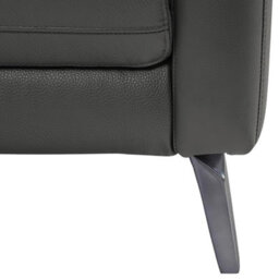 Valencia Andria Modern Top Grain Leather Reclining Sectional Three Seats With Left Hand Chaise Sofa Grey - thumbnail 9
