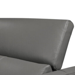 Valencia Andria Modern Top Grain Leather Reclining Sectional Three Seats With Left Hand Chaise Sofa Grey - thumbnail 7