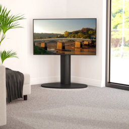 "Avf Chepstow Wooden Column Tv Stand, For Tvs 32-65"" - Black" - thumbnail 2