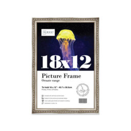18X12 Silver Ornate Picture Frame (45.7 X 30.5Cm) Poster, Photo, Artwork, Gallery Wall Or Print - thumbnail 1
