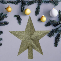 Decoris Rosemary Green Christmas Tree Topper Star Glitter Tree Decoration 19Cm - thumbnail 4