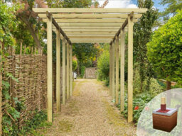 Edecks Village Walkway Wooden Garden Pergola (W 2400mm X D 7200mm) With Bolt Down Anchors (2.1M) - thumbnail 2