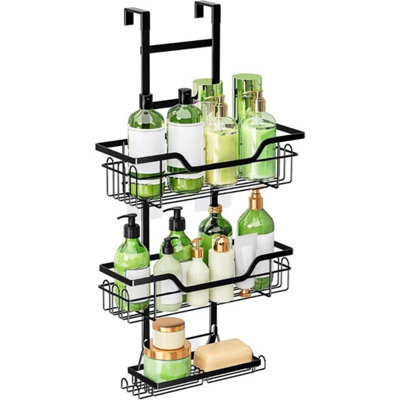 Shower Caddy 3 Tier Bathroom Storage Organiser Hanging Tidy Rack Basket Bath - image 1