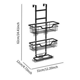 Shower Caddy 3 Tier Bathroom Storage Organiser Hanging Tidy Rack Basket Bath - thumbnail 2