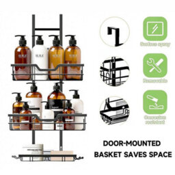 Shower Caddy 3 Tier Bathroom Storage Organiser Hanging Tidy Rack Basket Bath - thumbnail 3