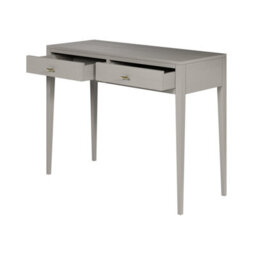 Wyld Haus Valencia Mist Grey Wood Grain 2-Drawer Desk With Brass Handles - thumbnail 5