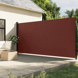 Walplus Retractable Side Awning Garden Sun Shade Canopy Gazebo For Back Door, Porch, Patio Brown 200X600 Cm - thumbnail 1