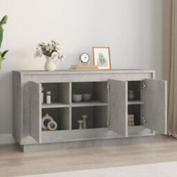 Berkfield Sideboard Concrete Grey 102X35X55 Cm Engineered Wood - thumbnail 3