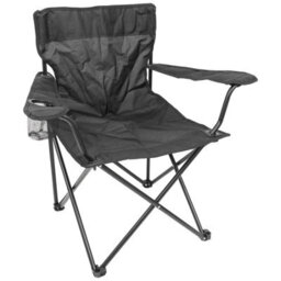 Harbour Housewares Folding Canvas Camping Chairs - Matt Black/black - Pack Of 2 - thumbnail 5