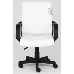 White  Computer Office Chair , Swivel Chair Height Adjustable Ergonomic - thumbnail 1