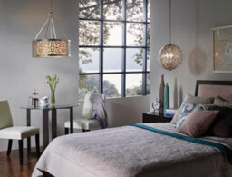 Elegant 4 Bulb Ceiling Pendant Light Fixture With Silver Leaf Patina Finish - thumbnail 3