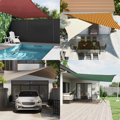 Walplus Sun Shade Sail Orange And Brown 4 X 5 X 6.4 M - image 1