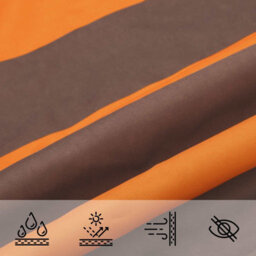 Walplus Sun Shade Sail Orange And Brown 4 X 5 X 6.4 M - thumbnail 6