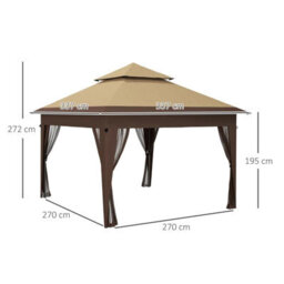 Chilli Seating 3 X 3M Pop Up Gazebo  1 Button Push Double Roof Carry Bag - thumbnail 2