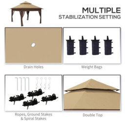 Chilli Seating 3 X 3M Pop Up Gazebo  1 Button Push Double Roof Carry Bag - thumbnail 8