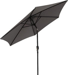 Vivo 2.7M Garden Parasol Round Garden Umbrella Sun Shading With Hand Crank, Tilt Function (Uv 30+) (Grey) - thumbnail 1