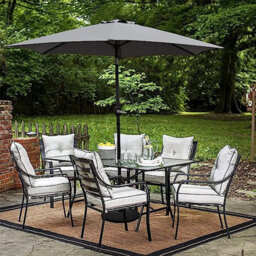 Vivo 2.7M Garden Parasol Round Garden Umbrella Sun Shading With Hand Crank, Tilt Function (Uv 30+) (Grey) - thumbnail 2