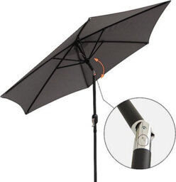 Vivo 2.7M Garden Parasol Round Garden Umbrella Sun Shading With Hand Crank, Tilt Function (Uv 30+) (Grey) - thumbnail 5