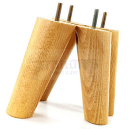 L&F Wood Legs Oak Washed 160mm High Set Of 4 Angled Replacement Furniture Feet Settee Chairs Sofas Footstools M8 - thumbnail 5