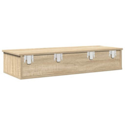 Berkfield Wall Shelf With Drawers Sonoma Oak 100X37.5X19 Cm Engineered Wood - thumbnail 6