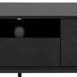 Furniture To Go Seaford 2 Door 1 Drawer Tv Unit In Ash Black - thumbnail 7