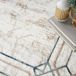 Glitz Glz03 Ivory Taupe Abstract Rug By Nourison-240Cm X 300Cm - thumbnail 5