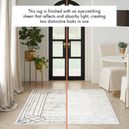 Glitz Glz03 Ivory Taupe Abstract Rug By Nourison-240Cm X 300Cm - thumbnail 3