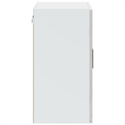 Berkfield Kitchen Wall Cabinet With Glass Door Porto Concrete Grey - thumbnail 8