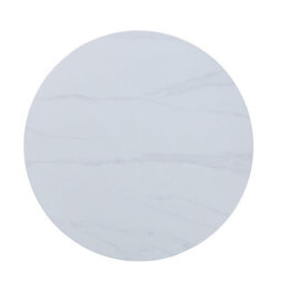 Core Products Aspen Round Dining Table With Gloss White Sintered Stone Top And Black Pedestal Base - Modern Compact 75 X 100 X 100Cm - thumbnail 4