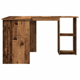 Berkfield Corner Desk Old Wood 120X140X75 Cm Engineered Wood - thumbnail 4
