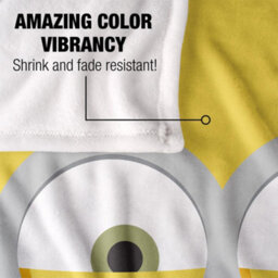 Minions Face Bob Blanket White (One Size) - thumbnail 4