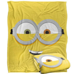 Minions Face Bob Blanket White (One Size) - thumbnail 1