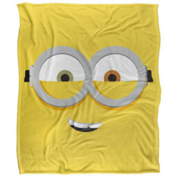 Minions Face Bob Blanket White (One Size) - thumbnail 2