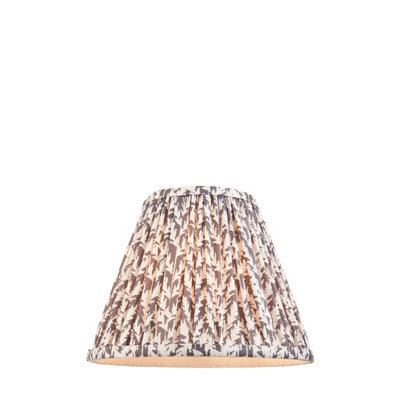 Loops Elegant Handcrafted 25Cm Pearl Grey Tapered Cylinder Lamp Shade With Pleated Design - image 1