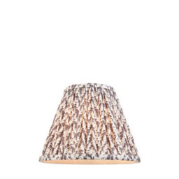 Loops Elegant Handcrafted 25Cm Pearl Grey Tapered Cylinder Lamp Shade With Pleated Design - thumbnail 1