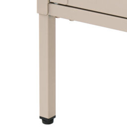 Beliani Glass Display Sideboard Sarre 90 Cm Metal Beige - thumbnail 7