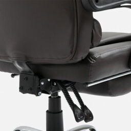 Homcom Pu Leather Executive Office Chair With Swivel Wheels, Brown - thumbnail 9