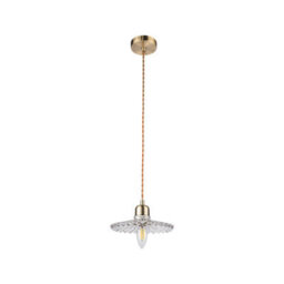Wisteria Notting Clear Glass Ceiling Pendant Light Antique Brass - thumbnail 2