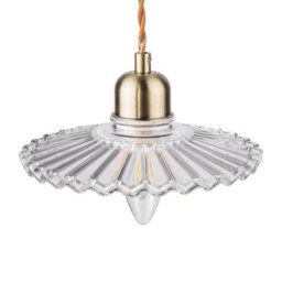 Wisteria Notting Clear Glass Ceiling Pendant Light Antique Brass - thumbnail 4