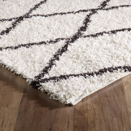 Sweeek - Shaggy Indoor Rug, Berber Style, Black And White, Robby, 160X120 Cm - thumbnail 5