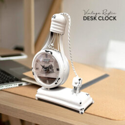 Alarm Clock Bulb-Shaped Metal Table Clock Light Bulb Desk Clock With Silent Quartz Movement Mantel Clock For Home & Office - thumbnail 2