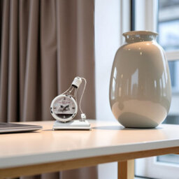 Alarm Clock Bulb-Shaped Metal Table Clock Light Bulb Desk Clock With Silent Quartz Movement Mantel Clock For Home & Office - thumbnail 4