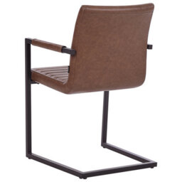 Beliani Set Of 2 Conference Chairs Buford Faux Leather Brown - thumbnail 6