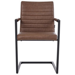 Beliani Set Of 2 Conference Chairs Buford Faux Leather Brown - thumbnail 5
