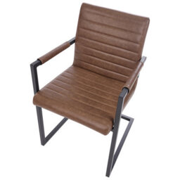 Beliani Set Of 2 Conference Chairs Buford Faux Leather Brown - thumbnail 7