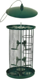 Divchi Bird Feeder For Small Wild Birds Coated Steel & Metal Seed Guard - Chew Proof 3-In-1 Triple Feeder For Seed, Nut, Suet Ball For Bi - thumbnail 4